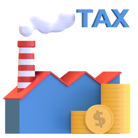 Industry Tax  3D Illustration