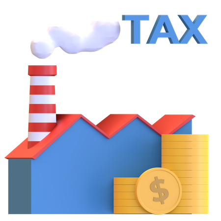 Industry Tax 3D Illustration