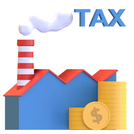 Industry Tax  3D Illustration
