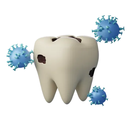 Infecção dentária  3D Icon