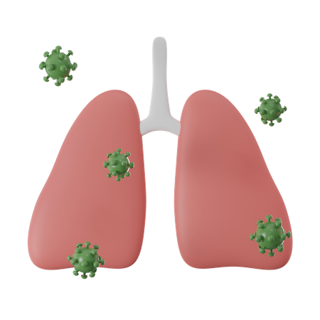 Infección de los pulmones  3D Icon