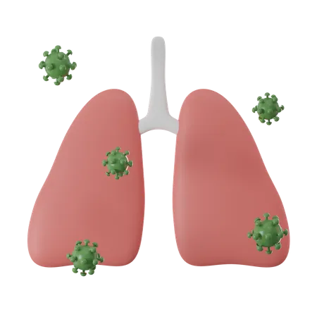 Infección de los pulmones  3D Icon