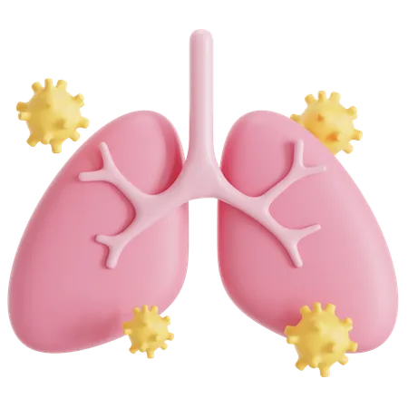 Infected lungs  3D Icon