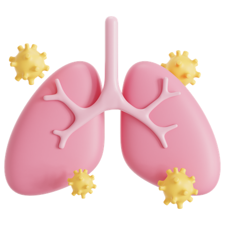 Infected lungs  3D Icon