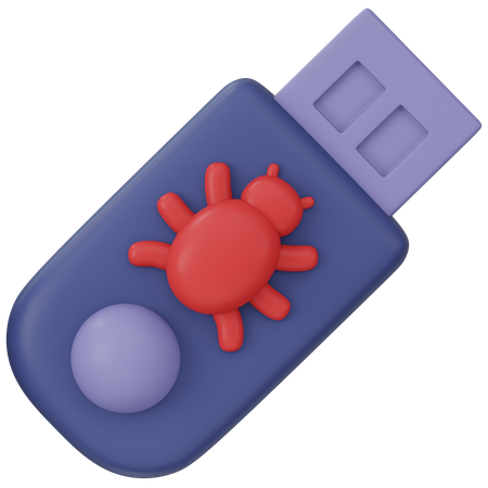 Infected Usb Drive  3D Icon