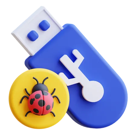 Infected Usb Drive  3D Icon