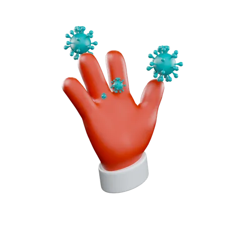 Infection par corona virus  3D Illustration