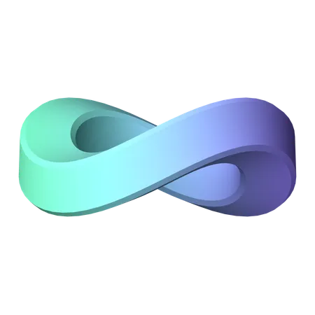 무한대 기호 루프 3D Icon