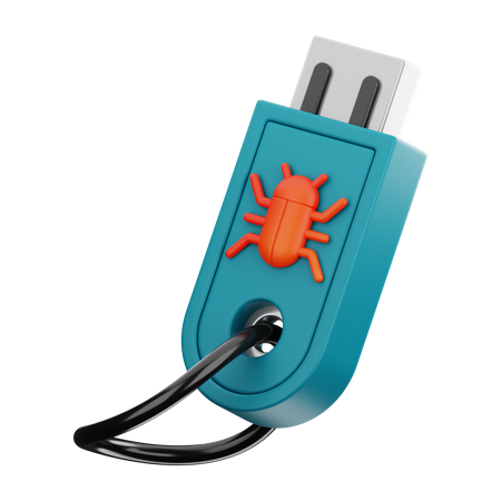 Infizierter USB-Stick  3D Icon