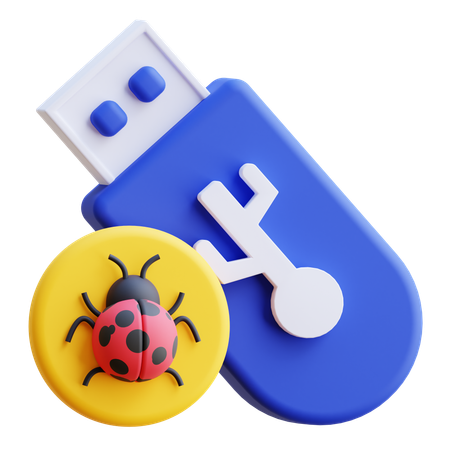 Infiziertes USB-Laufwerk  3D Icon