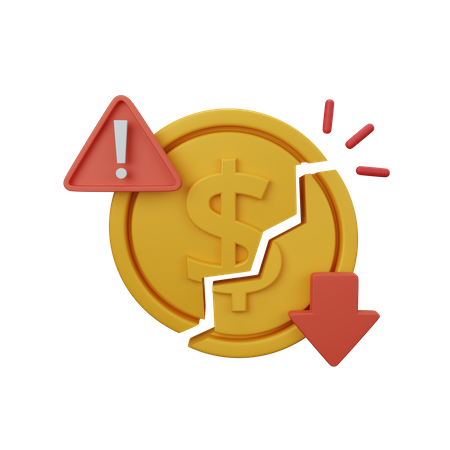 Inflación del dinero  3D Icon