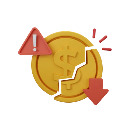 Inflación del dinero  3D Icon