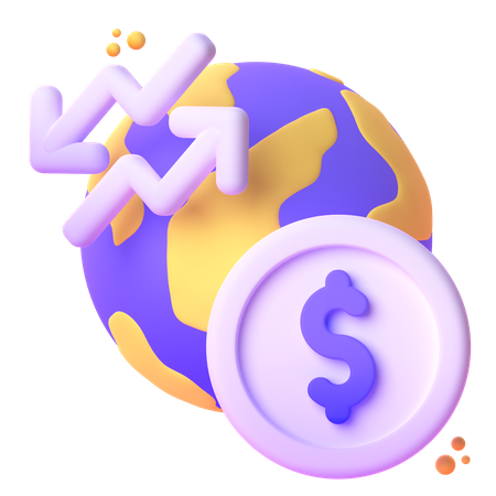 Inflación mundial  3D Icon