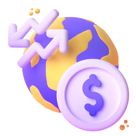 Inflación mundial  3D Icon