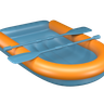 surfing boat 3d logo