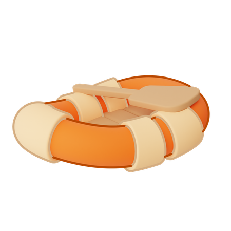 Inflatable boat  3D Icon