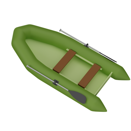 Inflatable Boat  3D Illustration