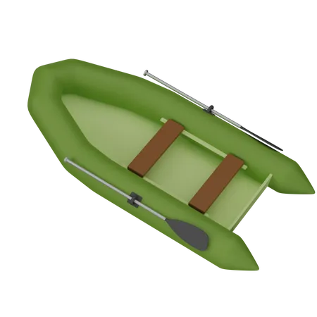 Inflatable Boat  3D Illustration
