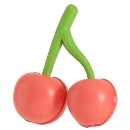 Inflatable Cherry Illustration In 3 D Design 3D Icon