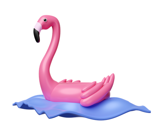 Inflatable Flamingo  3D Icon