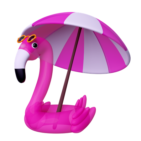 Inflatable Flamingo  3D Icon