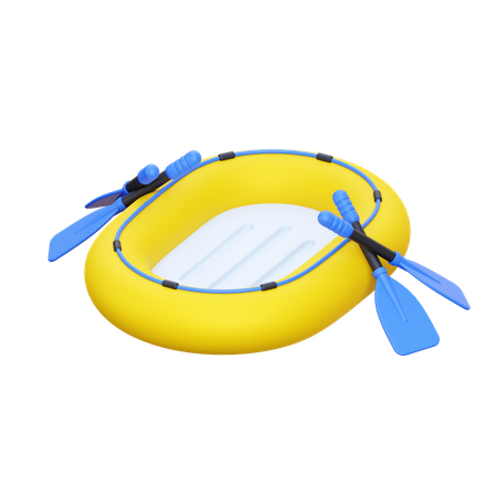 Inflatable Lifeboat  3D Icon