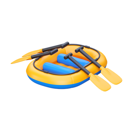 Inflatable Lifeboat  3D Icon