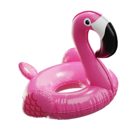 Inflatable Pink Flamingo 3D Illustration