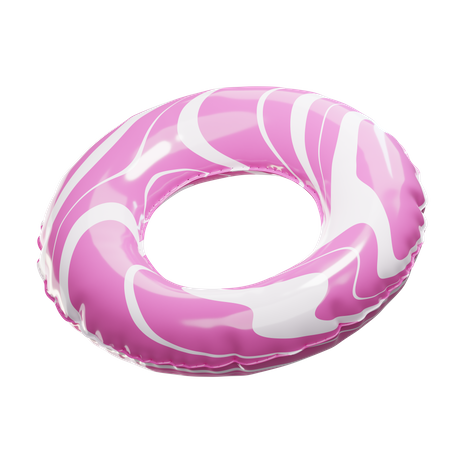 Inflatable pink ring  3D Illustration