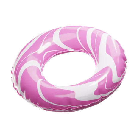 Inflatable pink ring  3D Illustration