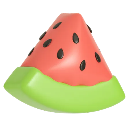 Inflatable Watermelon Slice Illustration In 3 D Design 3D Icon