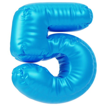 Inflated 5  3D Icon