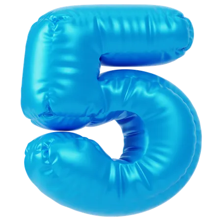 Inflated 5  3D Icon