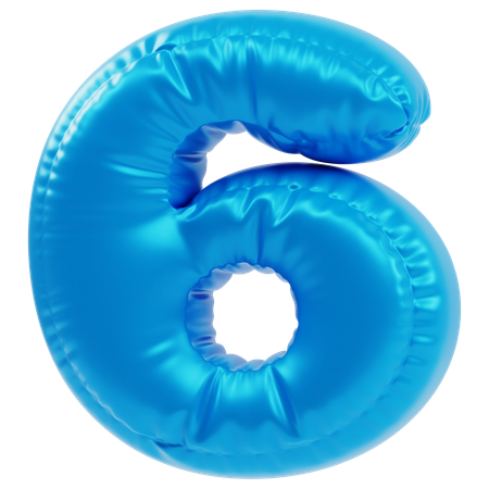 Inflated 6  3D Icon