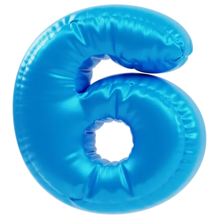 Inflated 6  3D Icon