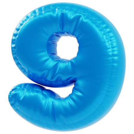 Inflated 9  3D Icon