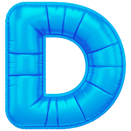 Inflated D  3D Icon