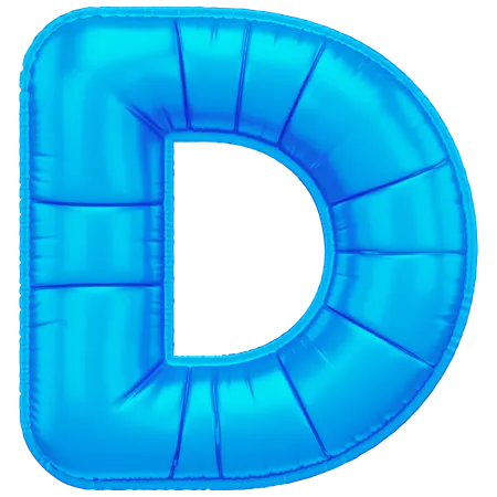Inflated D  3D Icon