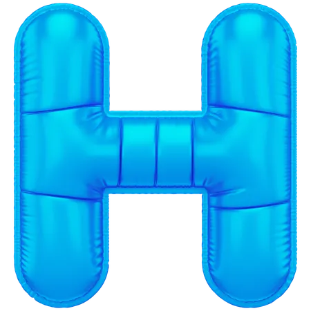 Inflated H  3D Icon