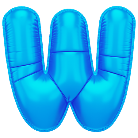 Inflated W  3D Icon
