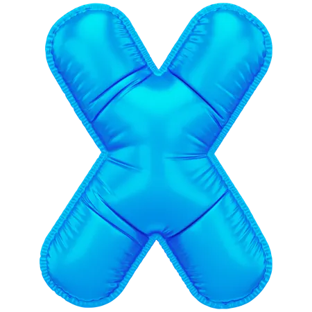 Inflated X  3D Icon