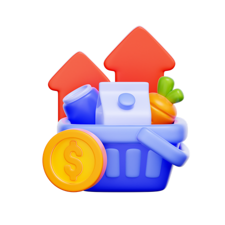 인플레이션율  3D Icon