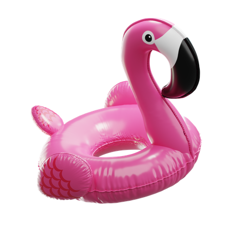 Flamingo rosa inflável  3D Illustration