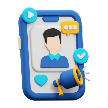 Influencer  3D Icon