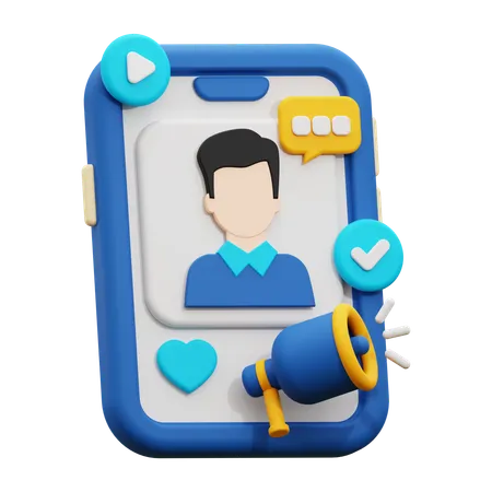 3 D Influencer Icon 3D Icon
