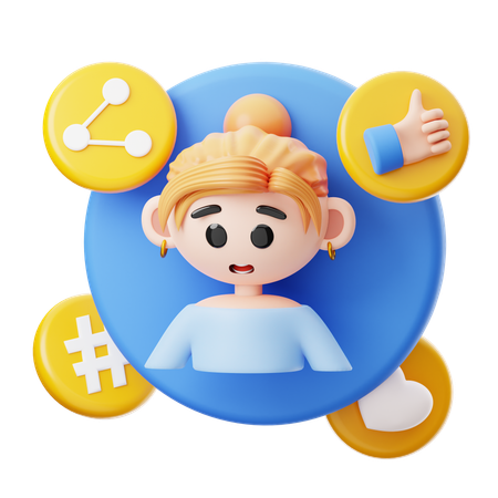 Influencer  3D Icon