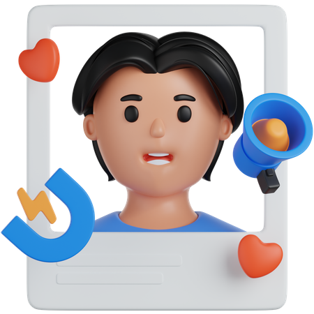 Influencer  3D Icon