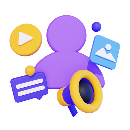 Influencer Marketing  3D Icon