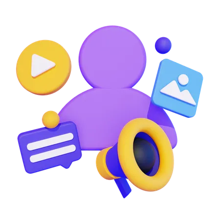 Influencer Marketing  3D Icon