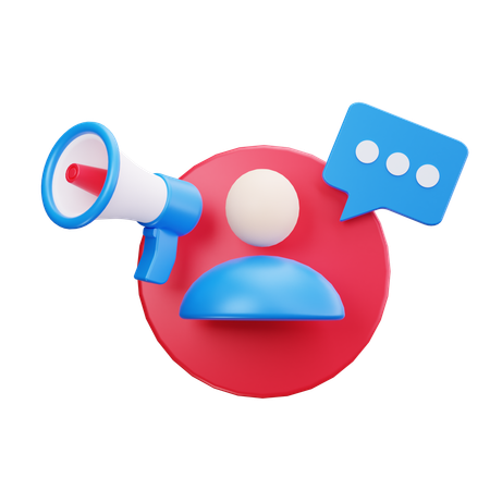 Influencer Marketing  3D Icon